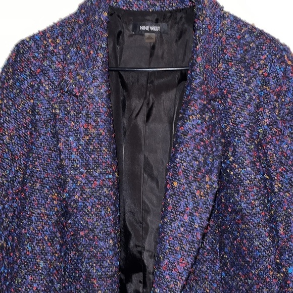 🌹NINE WEST TWEED MULTI COLOR BLAZER - Picture 3 of 5